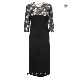 OFF-WHITE
cotton flowers fitted dress